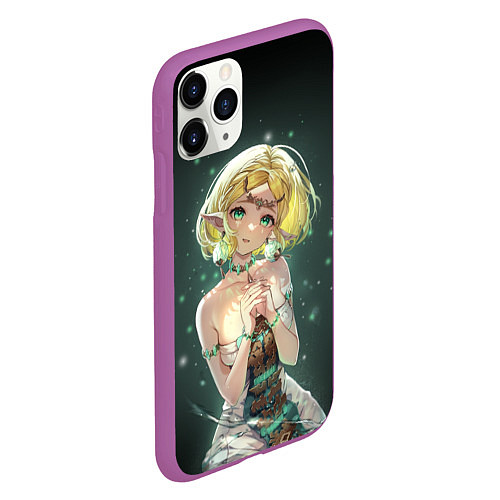 Чехол iPhone 11 Pro матовый Принцесса Зельда - Легенды о Зельде / 3D-Фиолетовый – фото 2
