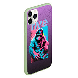 Чехол iPhone 11 Pro матовый DJ Gorilla, цвет: 3D-салатовый — фото 2