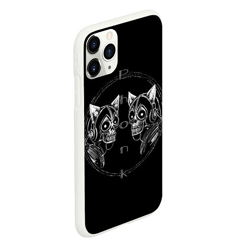 Чехол iPhone 11 Pro матовый Neko skeletons phonk / 3D-Белый – фото 2
