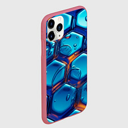 Чехол iPhone 11 Pro матовый Водянистые наносоты, цвет: 3D-малиновый — фото 2