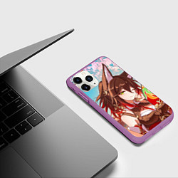 Чехол iPhone 11 Pro матовый Хонкай Стар Рейл: Тинъюнь, цвет: 3D-фиолетовый — фото 2