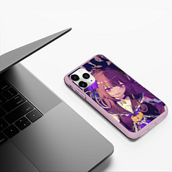 Чехол iPhone 11 Pro матовый Хонкай Стар Рейл: Герта, цвет: 3D-розовый — фото 2