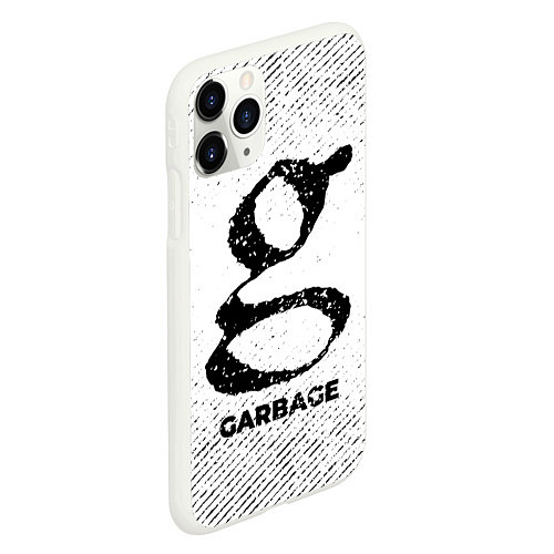 Чехол iPhone 11 Pro матовый Garbage с потертостями на светлом фоне / 3D-Белый – фото 2