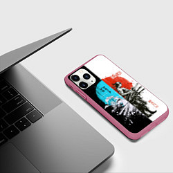 Чехол iPhone 11 Pro матовый Зоро в инверсии - One Piece, цвет: 3D-малиновый — фото 2