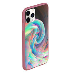 Чехол iPhone 11 Pro матовый Закрученный паттерн, цвет: 3D-малиновый — фото 2