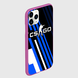 Чехол iPhone 11 Pro матовый Кс го - синий вулкан, цвет: 3D-фиолетовый — фото 2