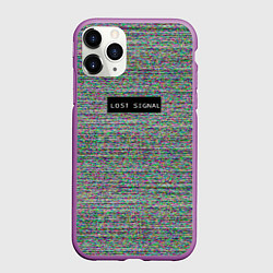 Чехол iPhone 11 Pro матовый Lost signal, цвет: 3D-фиолетовый
