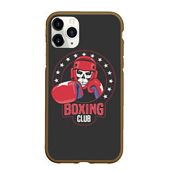 Чехол iPhone 11 Pro матовый Boxing club - боксёр