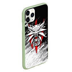 Чехол iPhone 11 Pro матовый The witcher - школа белого волка, цвет: 3D-салатовый — фото 2