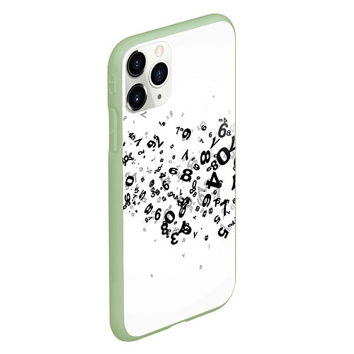 Чехол iPhone 11 Pro матовый Цифровой дым / 3D-Салатовый – фото 2