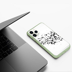Чехол iPhone 11 Pro матовый Цифровой дым, цвет: 3D-салатовый — фото 2