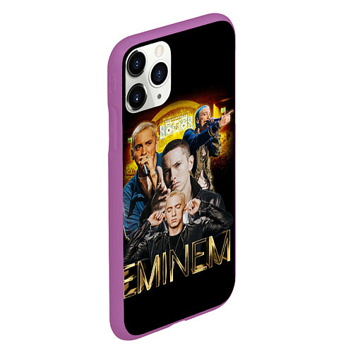 Чехол iPhone 11 Pro матовый Eminem, Marshall Mathers / 3D-Фиолетовый – фото 2