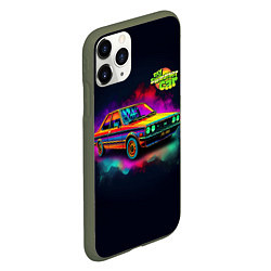 Чехол iPhone 11 Pro матовый My summer car Toyota Corolla E80 Bright, цвет: 3D-темно-зеленый — фото 2