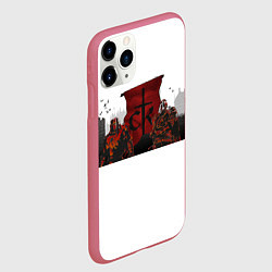 Чехол iPhone 11 Pro матовый Crusader Kings Templars, цвет: 3D-малиновый — фото 2