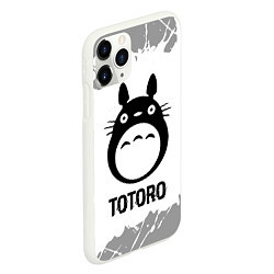 Чехол iPhone 11 Pro матовый Totoro glitch на светлом фоне, цвет: 3D-белый — фото 2