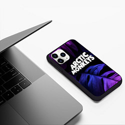 Чехол iPhone 11 Pro матовый Arctic Monkeys neon monstera, цвет: 3D-черный — фото 2