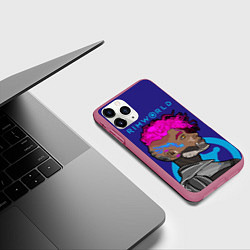 Чехол iPhone 11 Pro матовый RimWorld персонаж, цвет: 3D-малиновый — фото 2