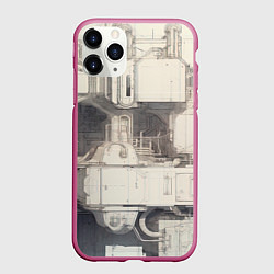 Чехол iPhone 11 Pro матовый Футуристическая архитектура будущего, цвет: 3D-малиновый