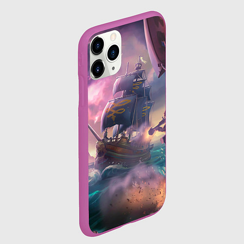Чехол iPhone 11 Pro матовый Магия Sea of Thieves / 3D-Фиолетовый – фото 2