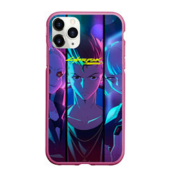 Чехол iPhone 11 Pro матовый Дэвид Мартинес Cyberpunk Edgerunners, цвет: 3D-малиновый