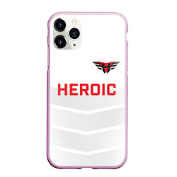 Чехол iPhone 11 Pro матовый Heroic white, цвет: 3D-розовый