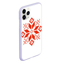Чехол iPhone 11 Pro матовый Удмуртский узор, цвет: 3D-светло-сиреневый — фото 2