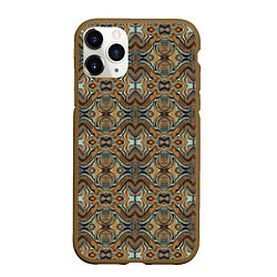 Чехол iPhone 11 Pro матовый Коричневые разводы масляной краски, цвет: 3D-коричневый