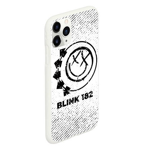 Чехол iPhone 11 Pro матовый Blink 182 с потертостями на светлом фоне / 3D-Белый – фото 2