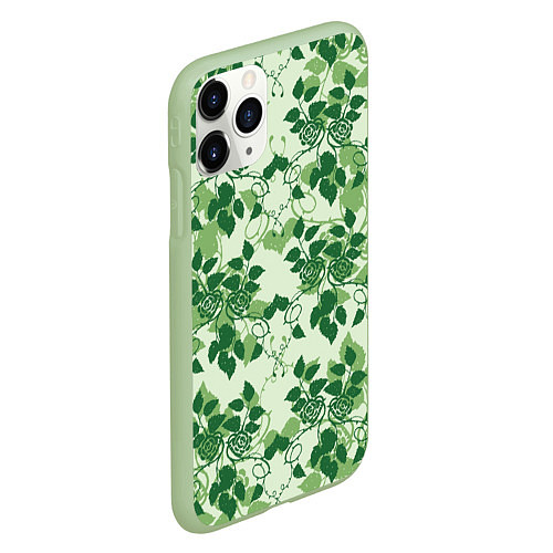 Чехол iPhone 11 Pro матовый Green nature / 3D-Салатовый – фото 2