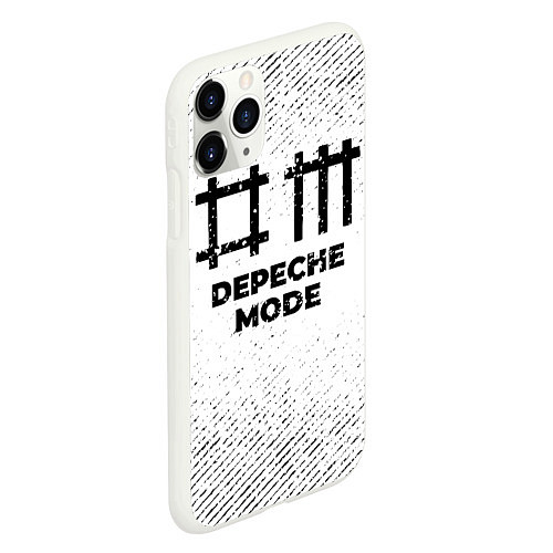 Чехол iPhone 11 Pro матовый Depeche Mode с потертостями на светлом фоне / 3D-Белый – фото 2