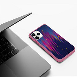 Чехол iPhone 11 Pro матовый Star dust, цвет: 3D-малиновый — фото 2