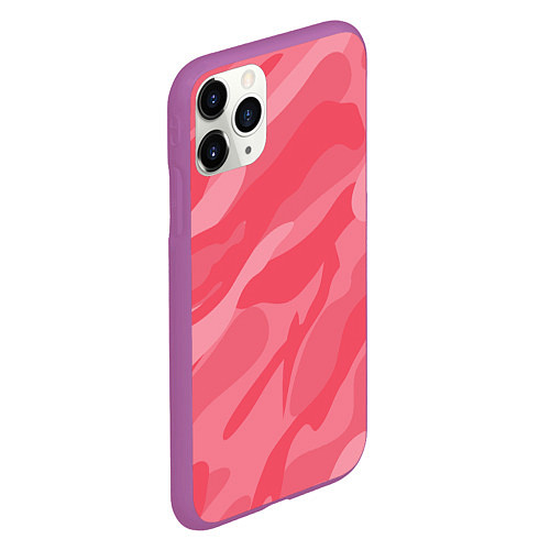 Чехол iPhone 11 Pro матовый Pink military / 3D-Фиолетовый – фото 2