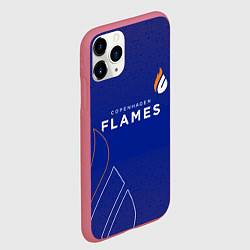 Чехол iPhone 11 Pro матовый Форма Copenhagen Flames, цвет: 3D-малиновый — фото 2