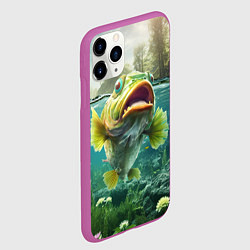 Чехол iPhone 11 Pro матовый Карп в воде, цвет: 3D-фиолетовый — фото 2