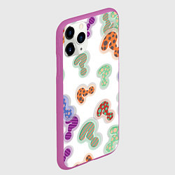 Чехол iPhone 11 Pro матовый Вопросики, цвет: 3D-фиолетовый — фото 2