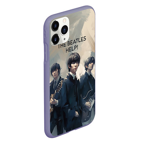 Чехол iPhone 11 Pro матовый The Beatles - Help / 3D-Серый – фото 2