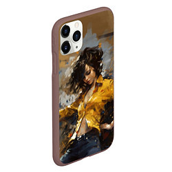 Чехол iPhone 11 Pro матовый Michael Jackson - Billie Jean, цвет: 3D-коричневый — фото 2
