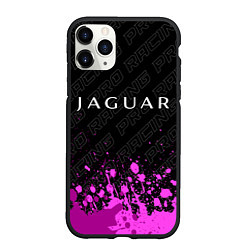 Чехол iPhone 11 Pro матовый Jaguar pro racing: символ сверху, цвет: 3D-черный