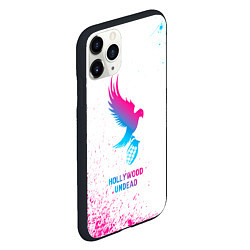 Чехол iPhone 11 Pro матовый Hollywood Undead neon gradient style, цвет: 3D-черный — фото 2