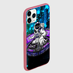 Чехол iPhone 11 Pro матовый Space DJ - neon starfall, цвет: 3D-малиновый — фото 2