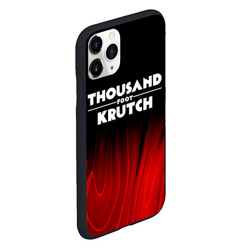 Чехол iPhone 11 Pro матовый Thousand Foot Krutch red plasma / 3D-Черный – фото 2
