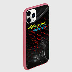 Чехол iPhone 11 Pro матовый Cyberpunk 2077 phantom liberty, цвет: 3D-малиновый — фото 2