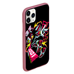 Чехол iPhone 11 Pro матовый Шэдоу - Sonic, цвет: 3D-малиновый — фото 2