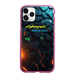 Чехол iPhone 11 Pro матовый Cyberpunk 2077 phantom liberty logo