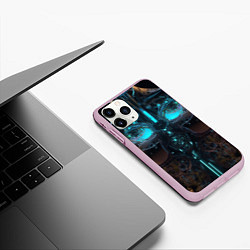 Чехол iPhone 11 Pro матовый Костюм киборга, цвет: 3D-розовый — фото 2