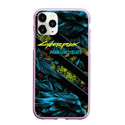 Чехол iPhone 11 Pro матовый Cyberpunk 2077 phantom liberty abstract logo