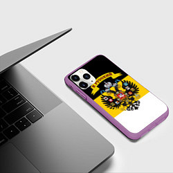 Чехол iPhone 11 Pro матовый Я Русский - Российская Империя, цвет: 3D-фиолетовый — фото 2