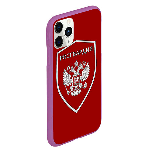 Чехол iPhone 11 Pro матовый Росгвардия РФ / 3D-Фиолетовый – фото 2