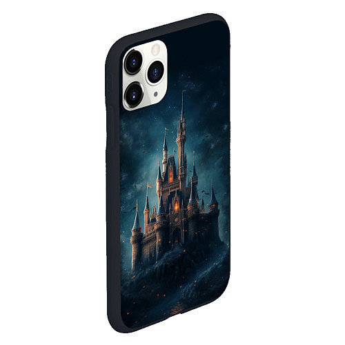 Чехол iPhone 11 Pro матовый Сказочный замок: арт нейросети / 3D-Черный – фото 2