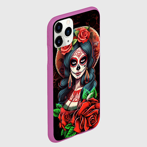 Чехол iPhone 11 Pro матовый Паломница - La Peregrina / 3D-Фиолетовый – фото 2